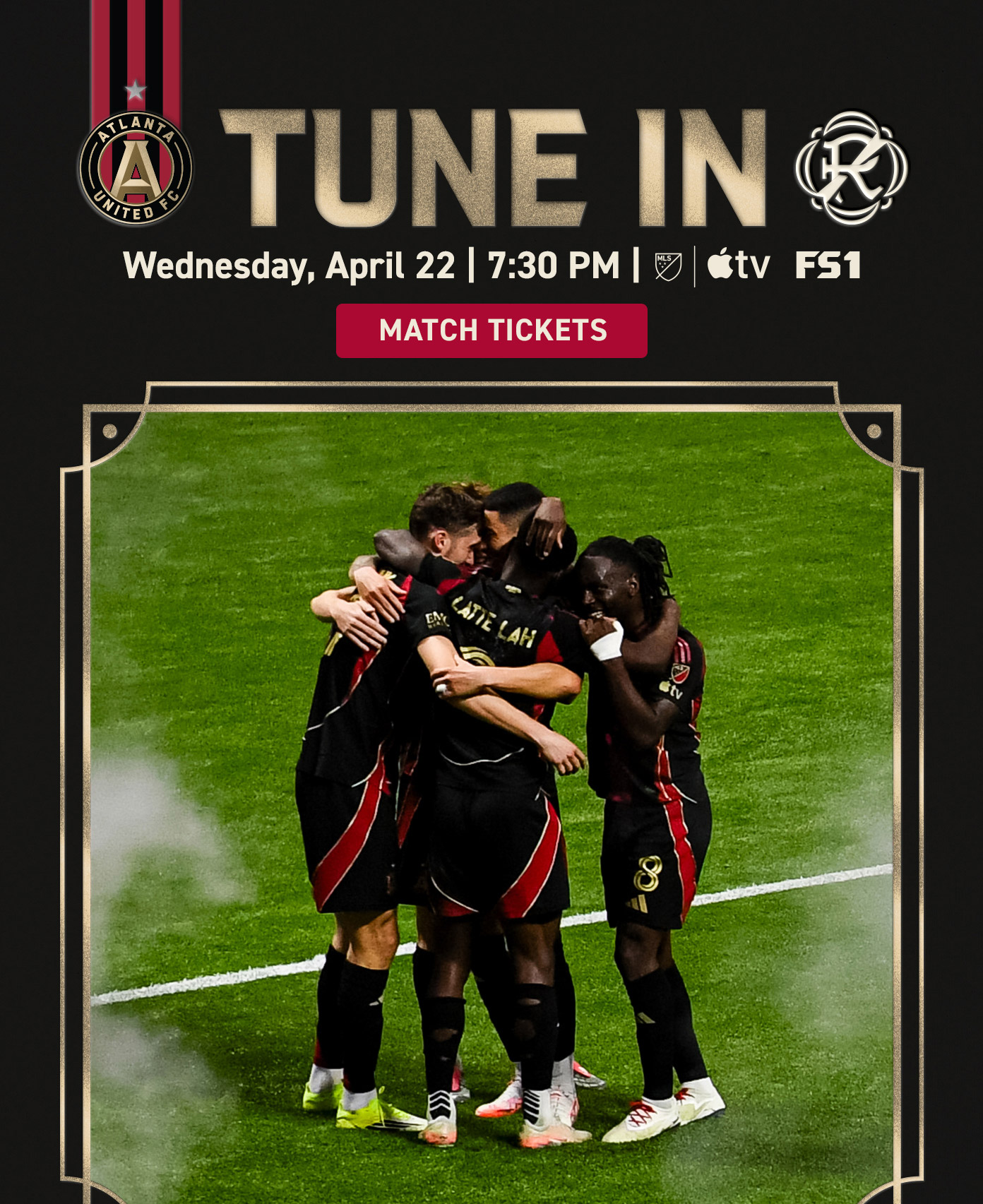 Tune In: Atlanta United vs. New England Revolution | Wednesday, April 22 | 7:30 PM | MLS, Apple TV, Fox Sports 1. Match Tickets. Presented by Novelis.