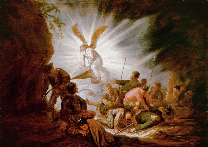 A painting of an angel