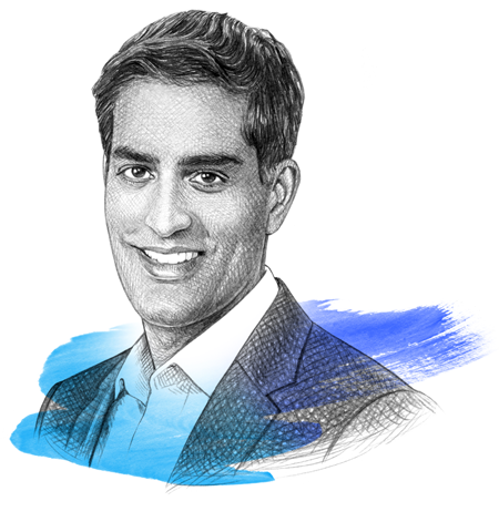 A drawing of Sanjay Kalavar