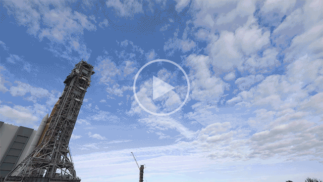NASA's Crawler-Transporter 2 had to move Artemis II very slowly to keep it secured. Here, a timelapse video speeds up the proceedings. 