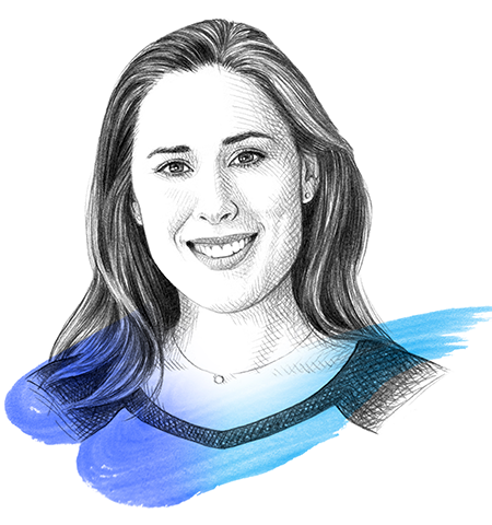 A drawing of Alex Camp