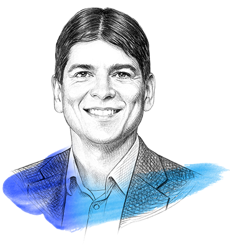 A drawing of Jules Seeley