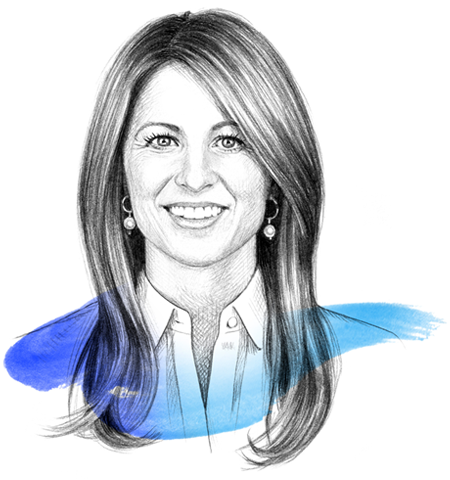 A drawing of Brooke Weddle