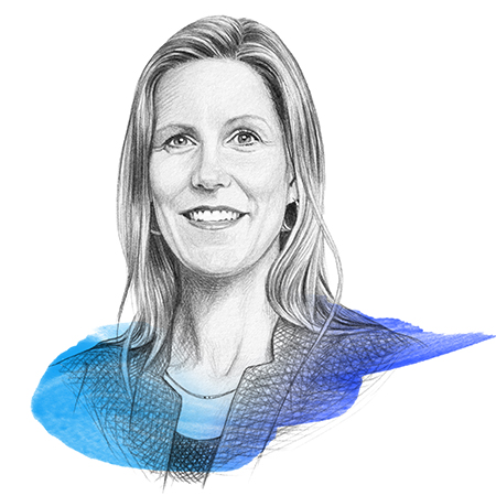 A drawing of Erica Coe
