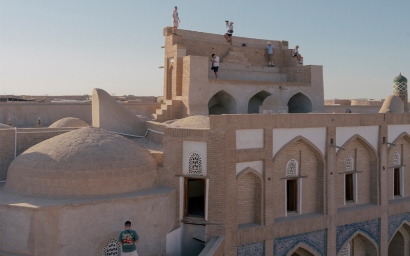 A mosque in Khiva, Uzbekistan.
