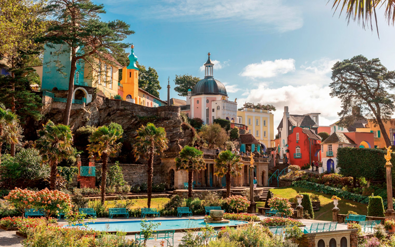 Portmeirion's romantic buildings.