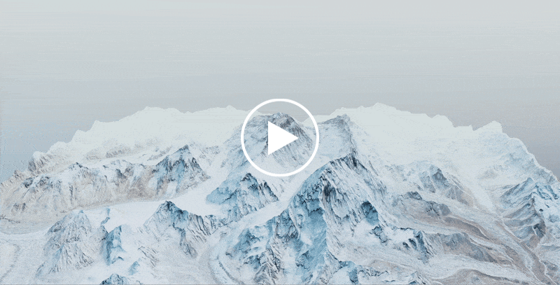 Animation of a camera panning around the summit of Mount Everest.