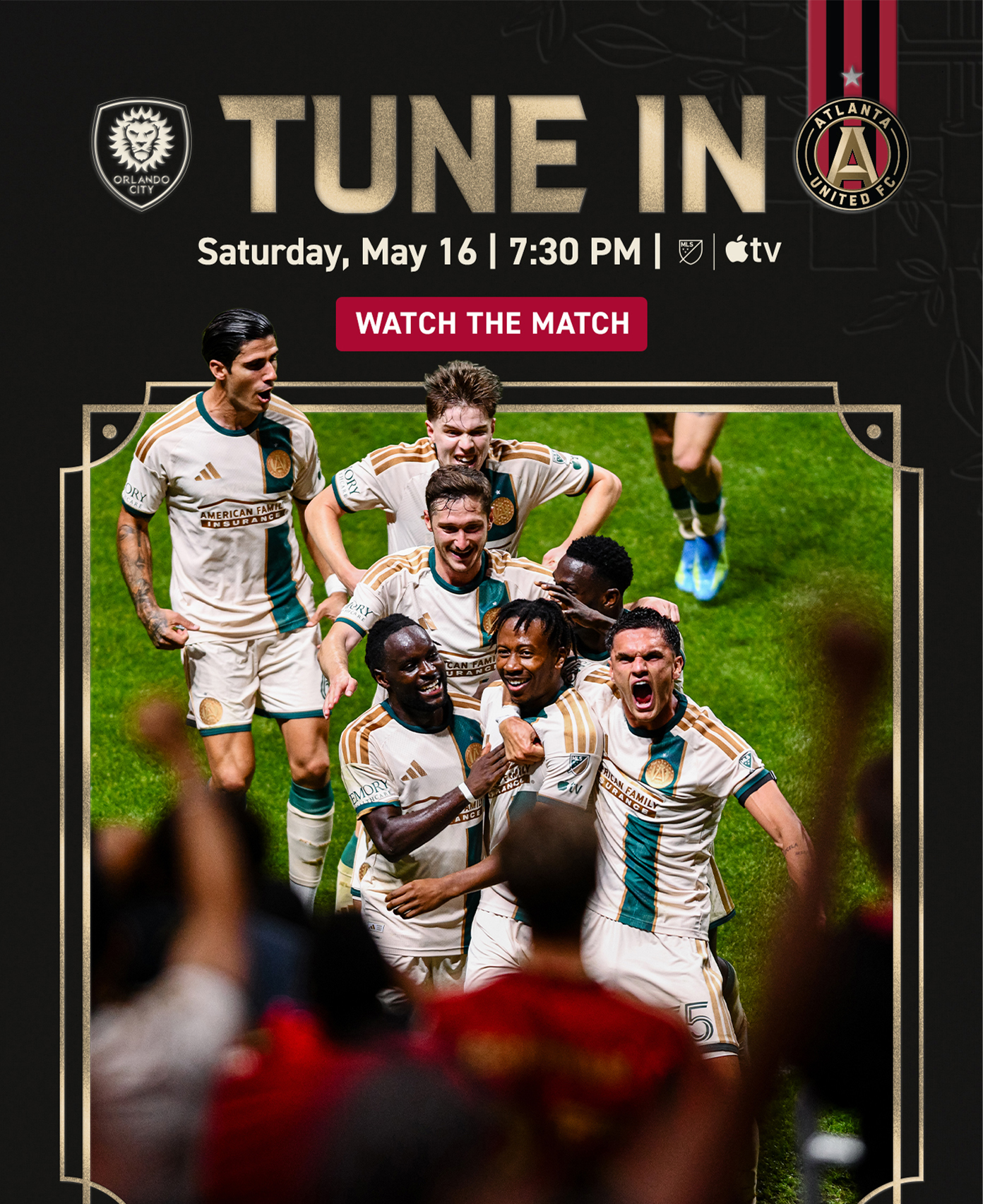 Tune In: Orlando City SC vs. Atlanta United | Saturday, May 16 | 7:30 PM | MLS, Apple TV, Fox Sports 1. Match Tickets. Presented by Novelis.