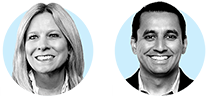 Icon headshots of Kelly Ungerman and Sal Arora