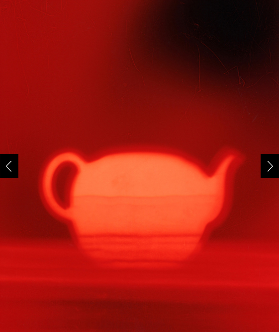 A partially melted teapot