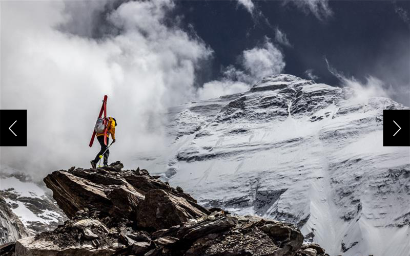 American Jim Morrison trains in the shadow of Everest’s north face in 2024. His Wednesday descent of the mountain’s Hornbein Couloir is one of the most audacious feats ever performed on skis.