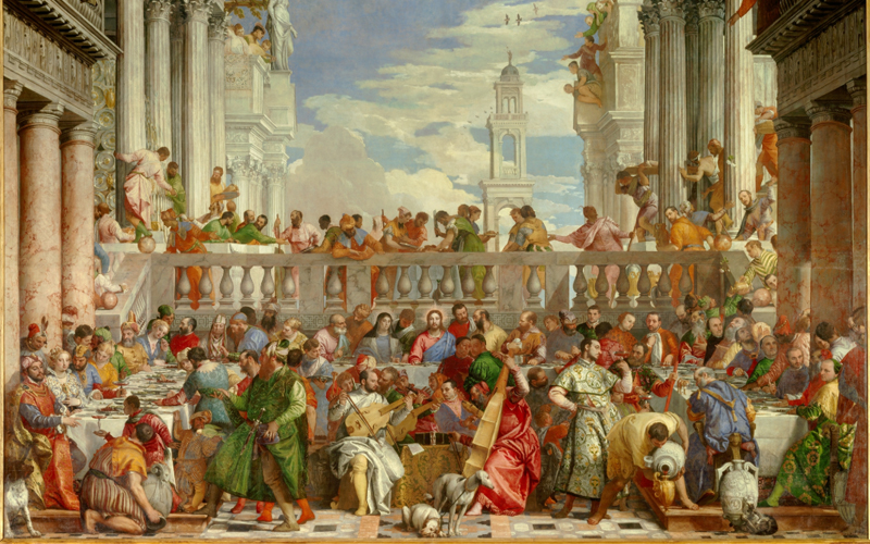 Paolo Veronese’s 'The Wedding Feast at Cana” in the Louvre.