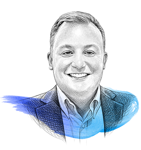 A drawing of Ben Mathews