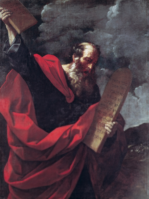 Moses with the Tablets of the Law (oil on canvas) by the Italian artist Reni Guido