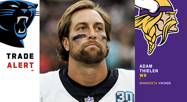 Veteran WR Adam Thielen returns to Vikings via trade