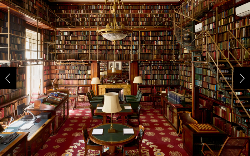 The three-tiered library at The Athenaeum. 