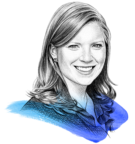 A drawing of Sarah Tucker-Ray